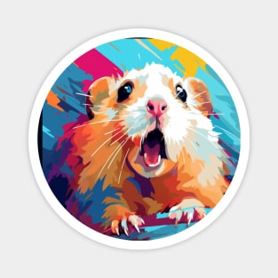 Scared Hamster Meme, wpap, funny tshirt Magnet